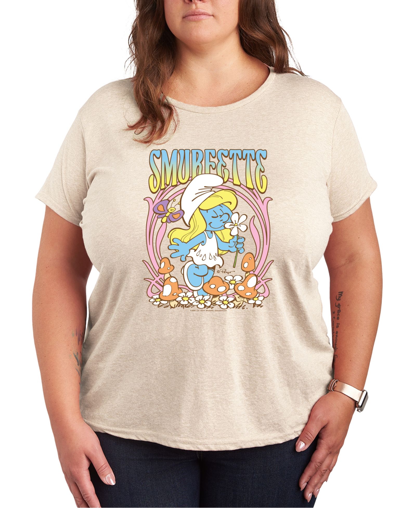 Женская футболка Hybrid Apparel Plus Size The Smurfette Graphic T-Shirt