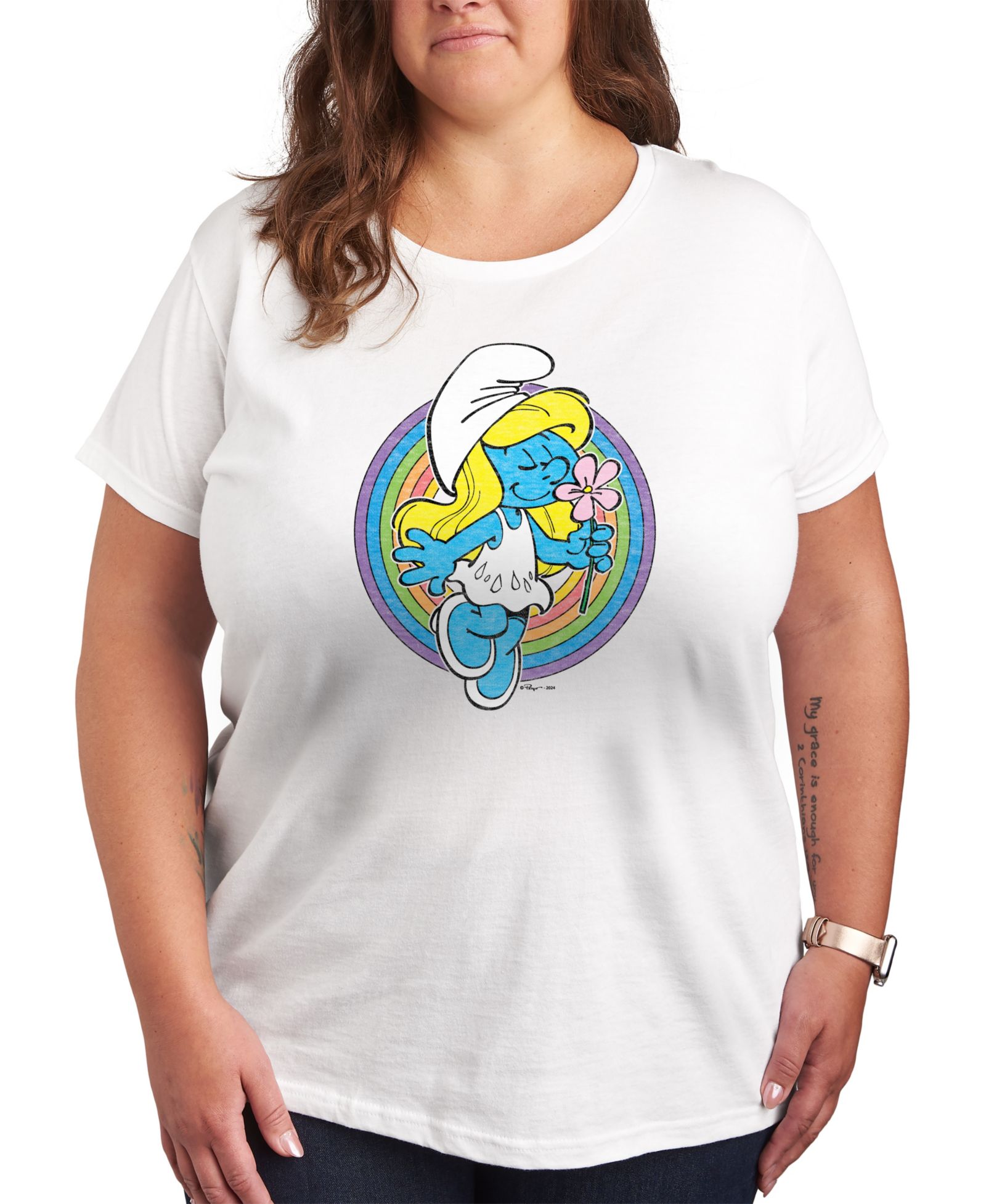 Hybrid Apparel Plus Size Футболка с принтом The Smurfette