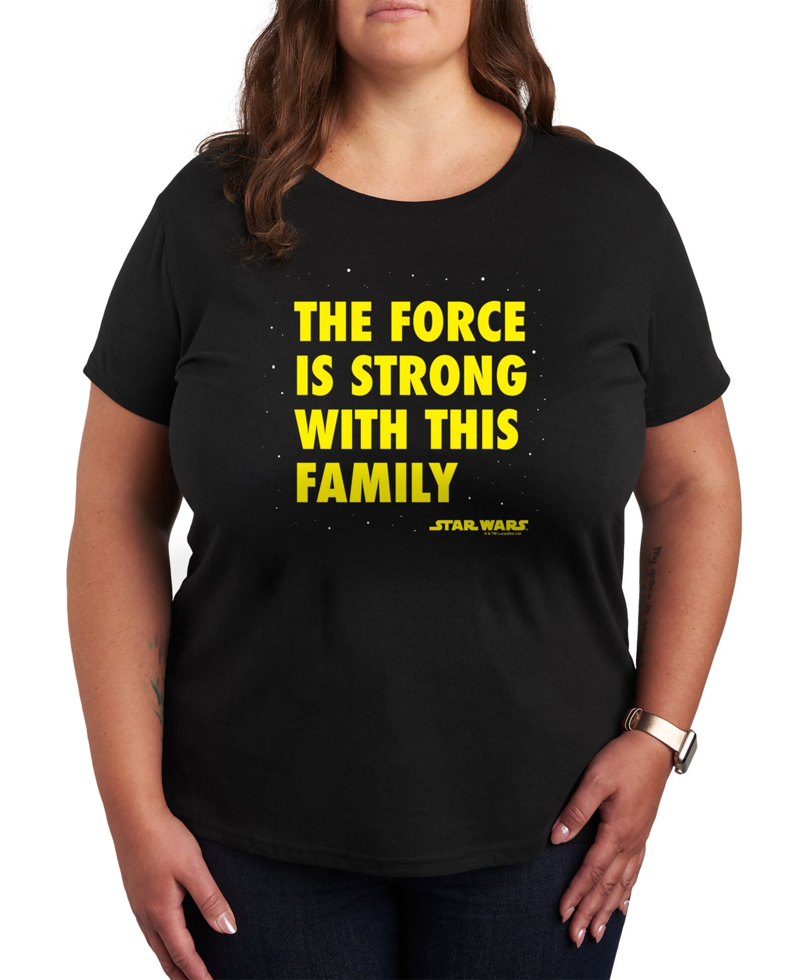 Женская футболка Hybrid Apparel Plus Size Star Wars The Force is Strong
