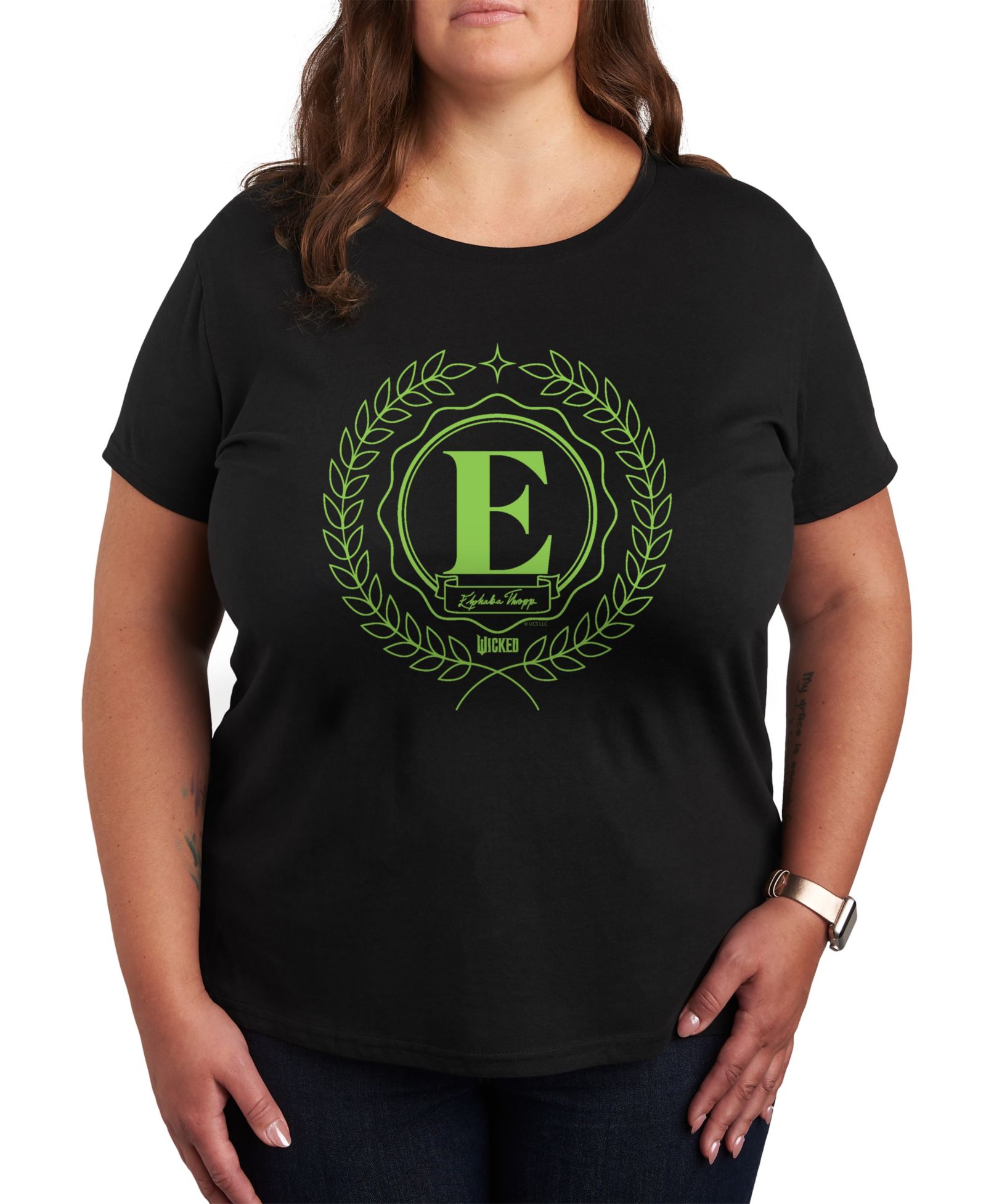 Футболка Hybrid Apparel Plus Size Wicked Elphaba E Graphic для женщин