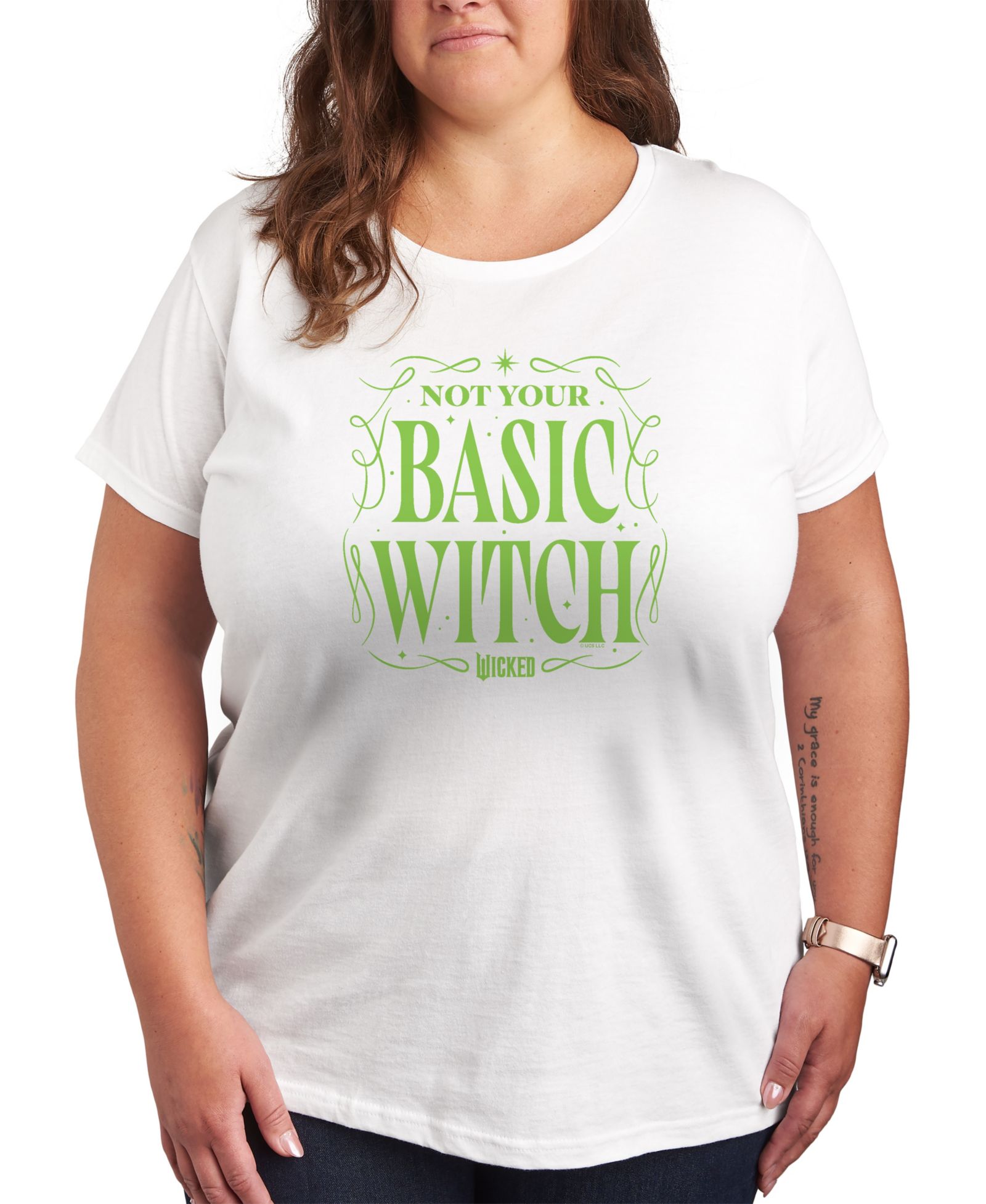 Hybrid Apparel Женская футболка Plus Size Wicked Not Your Basic Witch