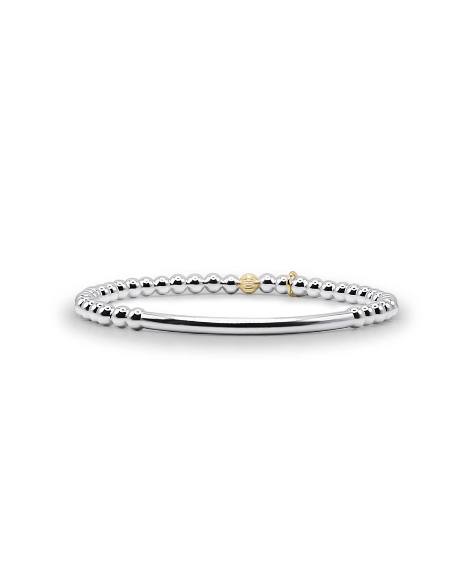 Sterling Ball and Tube Stretch Bracelet