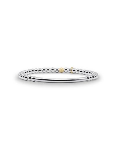 Sterling Ball and Tube Stretch Bracelet