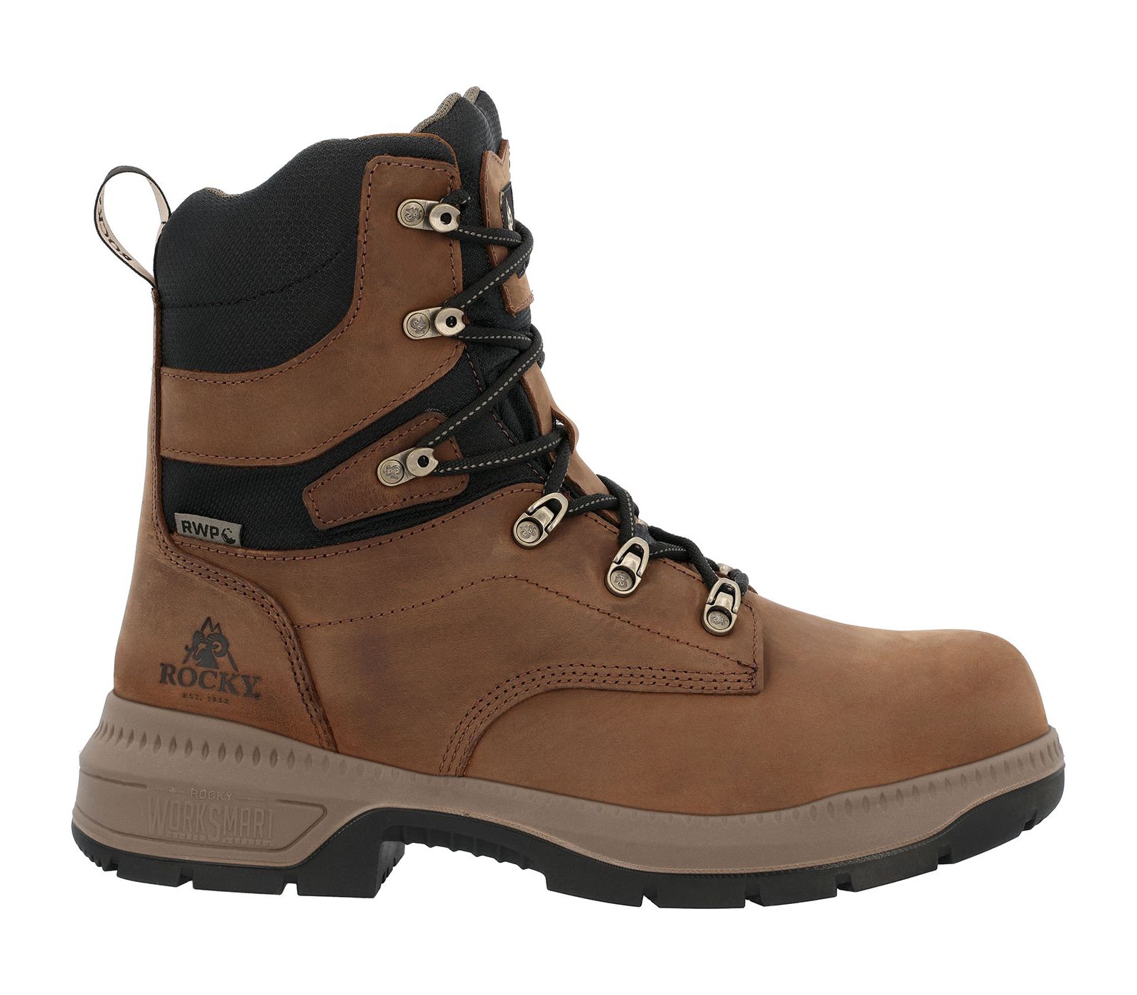 ROCKY Мужские рабочие ботинки Worksmart 8" Comp Toe Internal MET Guard