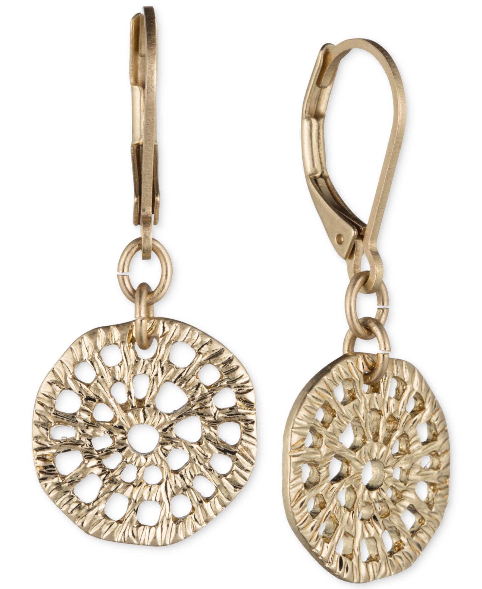 Серьги lonna & lilly Gold-Tone Textured Disc Drop