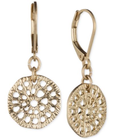 Серьги lonna & lilly Gold-Tone Textured Disc Drop
