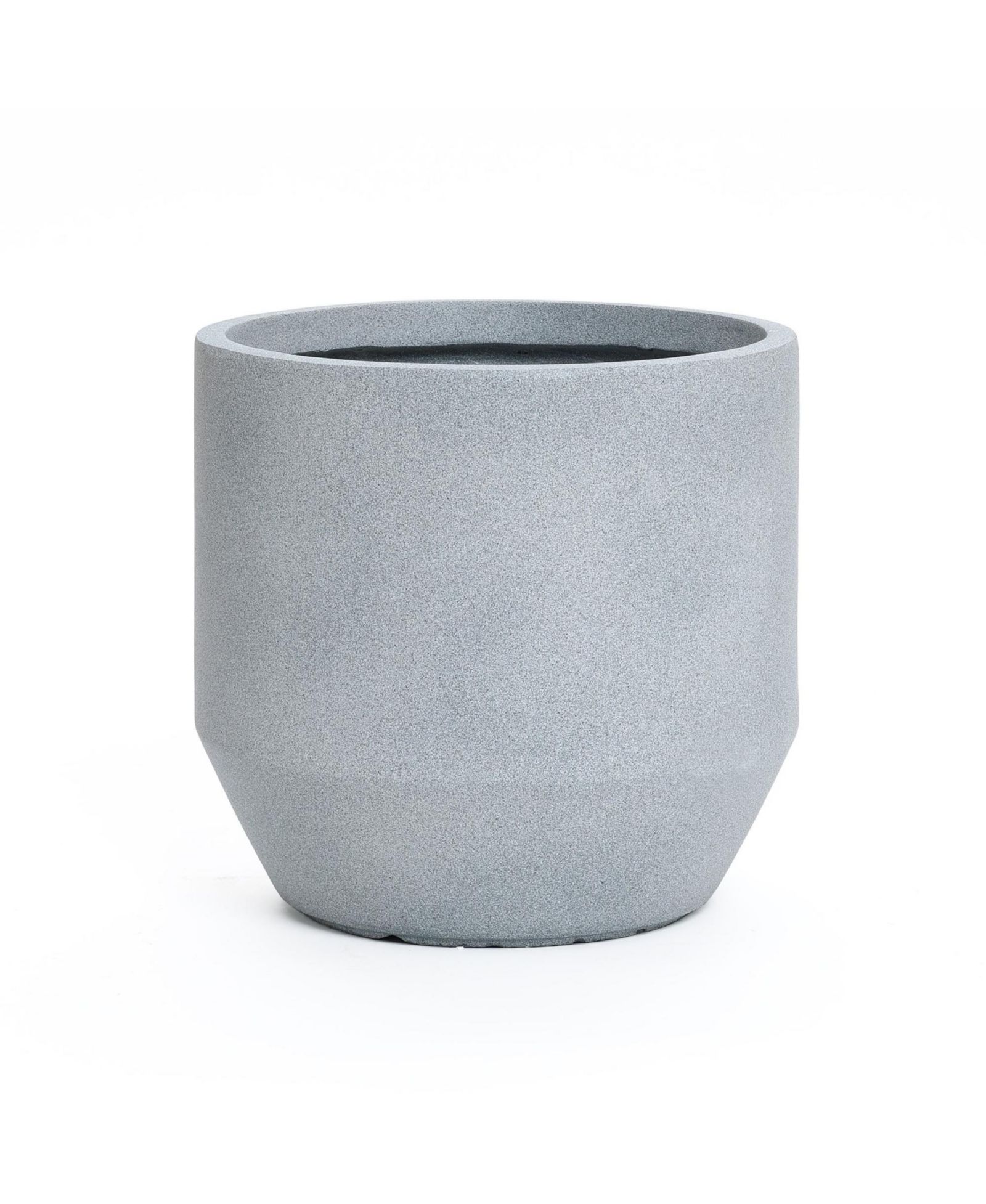 LuxenHome современный круглый кашпо MgO, серый, 15.7-Inch Tall