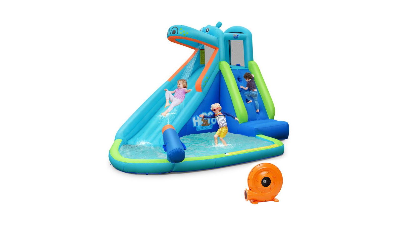 Надувной водный аттракцион Hippo Bounce House с воздуходувкой