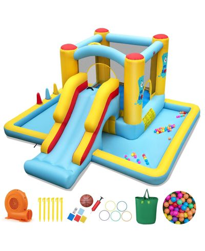 Mecale 7-in-1 Bouncy Castle with Slide Bounce House, 200 Lb. Capacity, Ages 3+