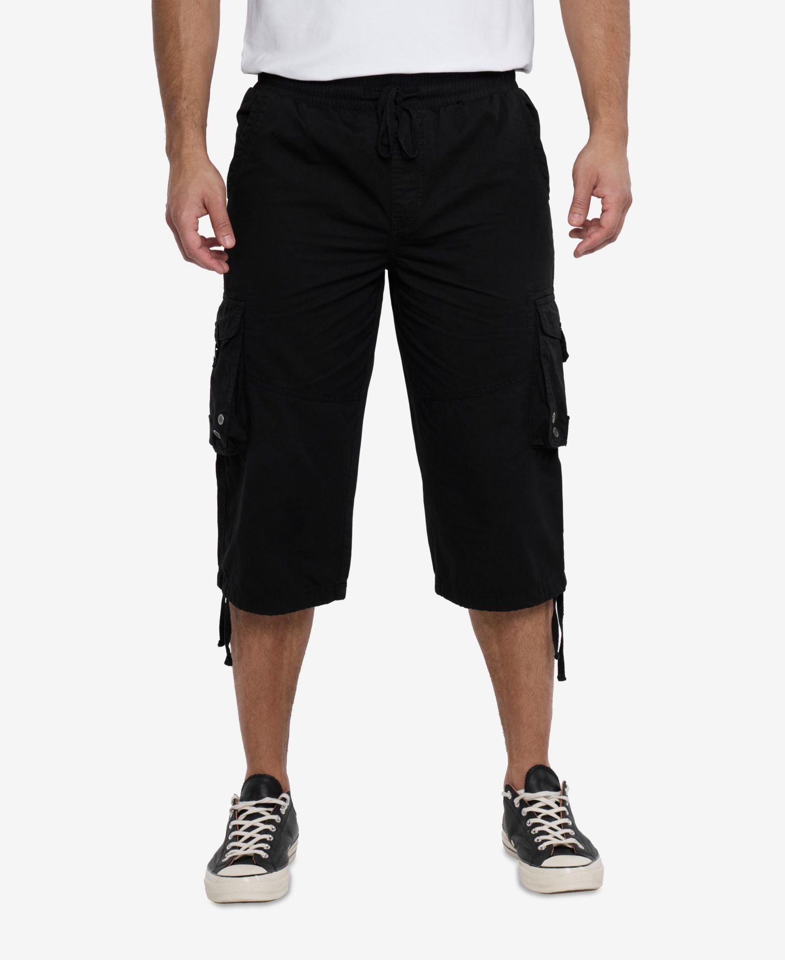 XRAY Men's X RAY 18" Elastic Waist Capri Long Cargo Shorts