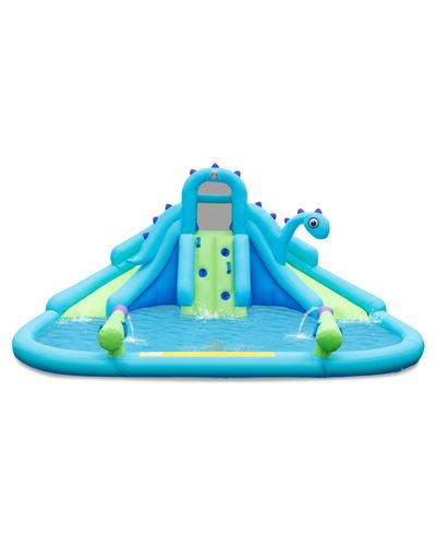 Mecale Dinosaur-Themed Dual Slides Inflatable Water Slide, Ages 3-10
