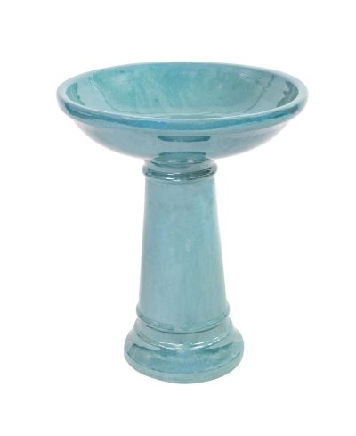 Керамическая чаша для птиц Sunnydaze Decor Calais 25" H Ceramic Bird Bath