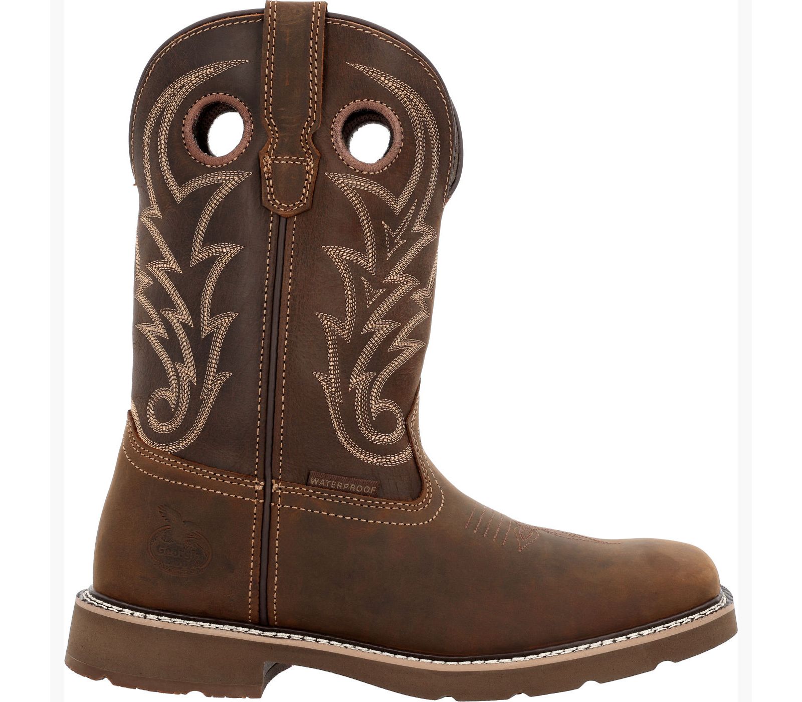 GEORGIA BOOT Men's Core 37 Western 11" Waterproof Pull-On Work Boot