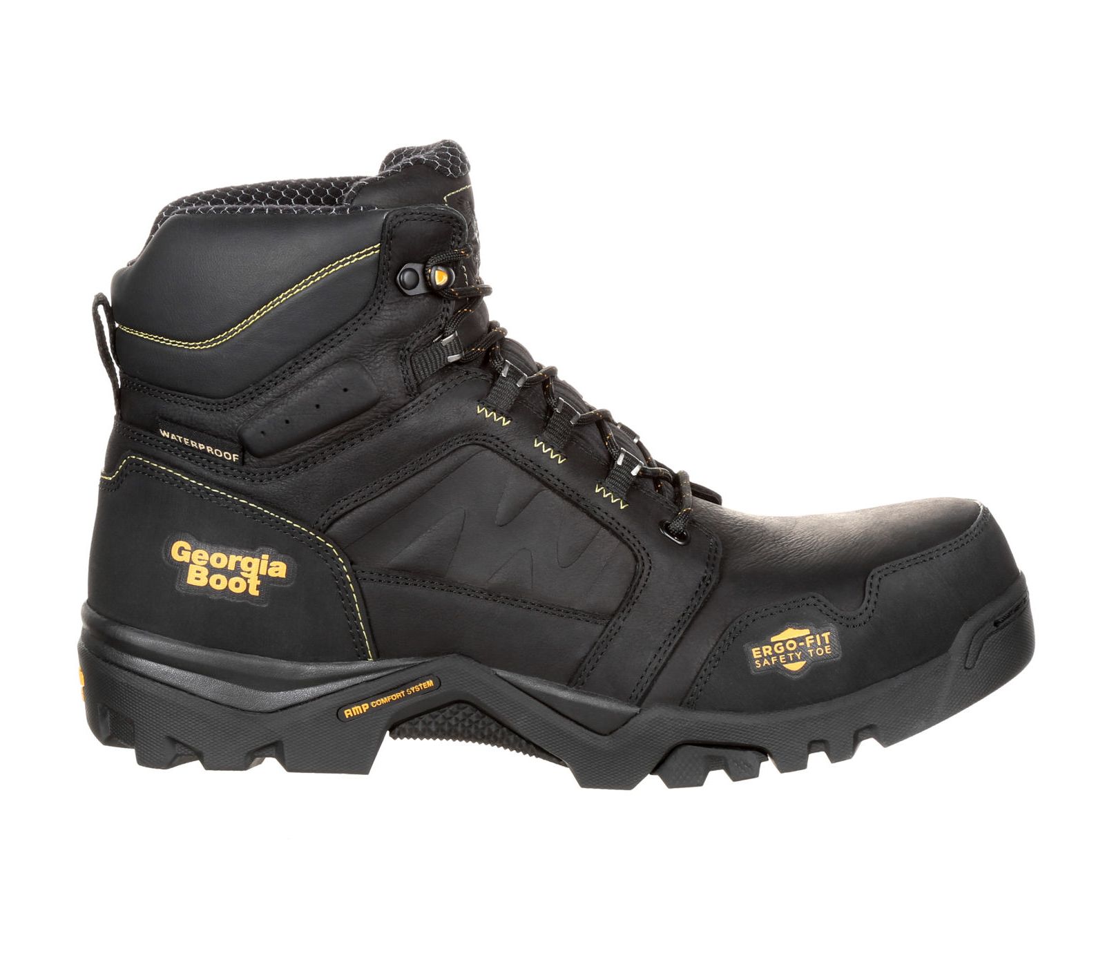 GEORGIA BOOT Men's Amplitude Composite Toe Waterproof Black Work Boot