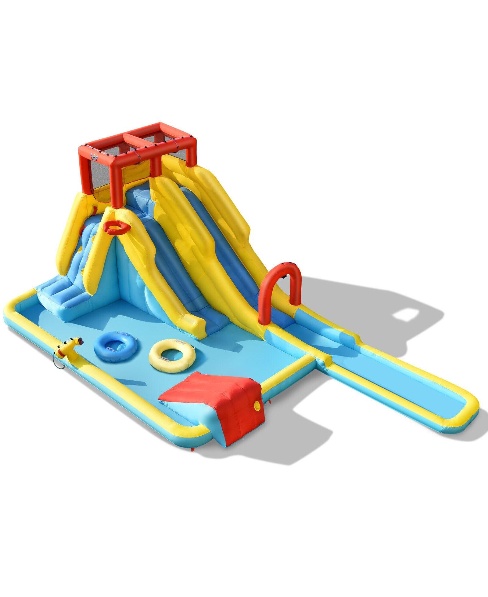 Mecale Dual Slide Water Park Bounce House, Accommodates 3 Children, Ages 3+