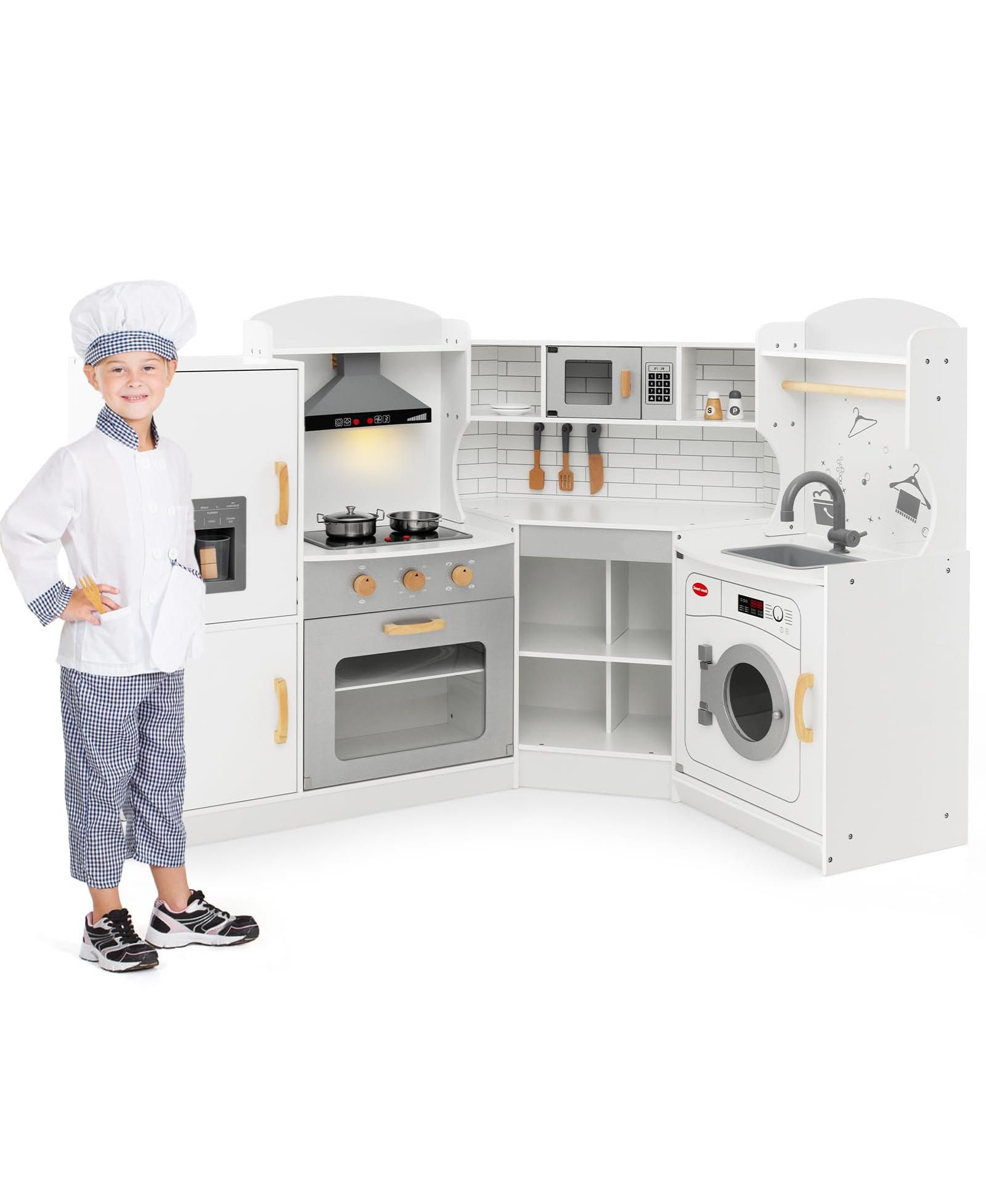Mecale Игровая кухня для детей с стиральной машиной и льдогенератором