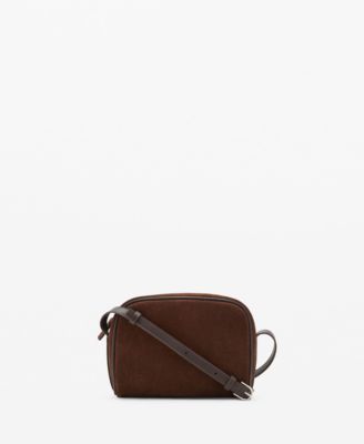 Mango Women's Suede Leather Shoulder Bag
