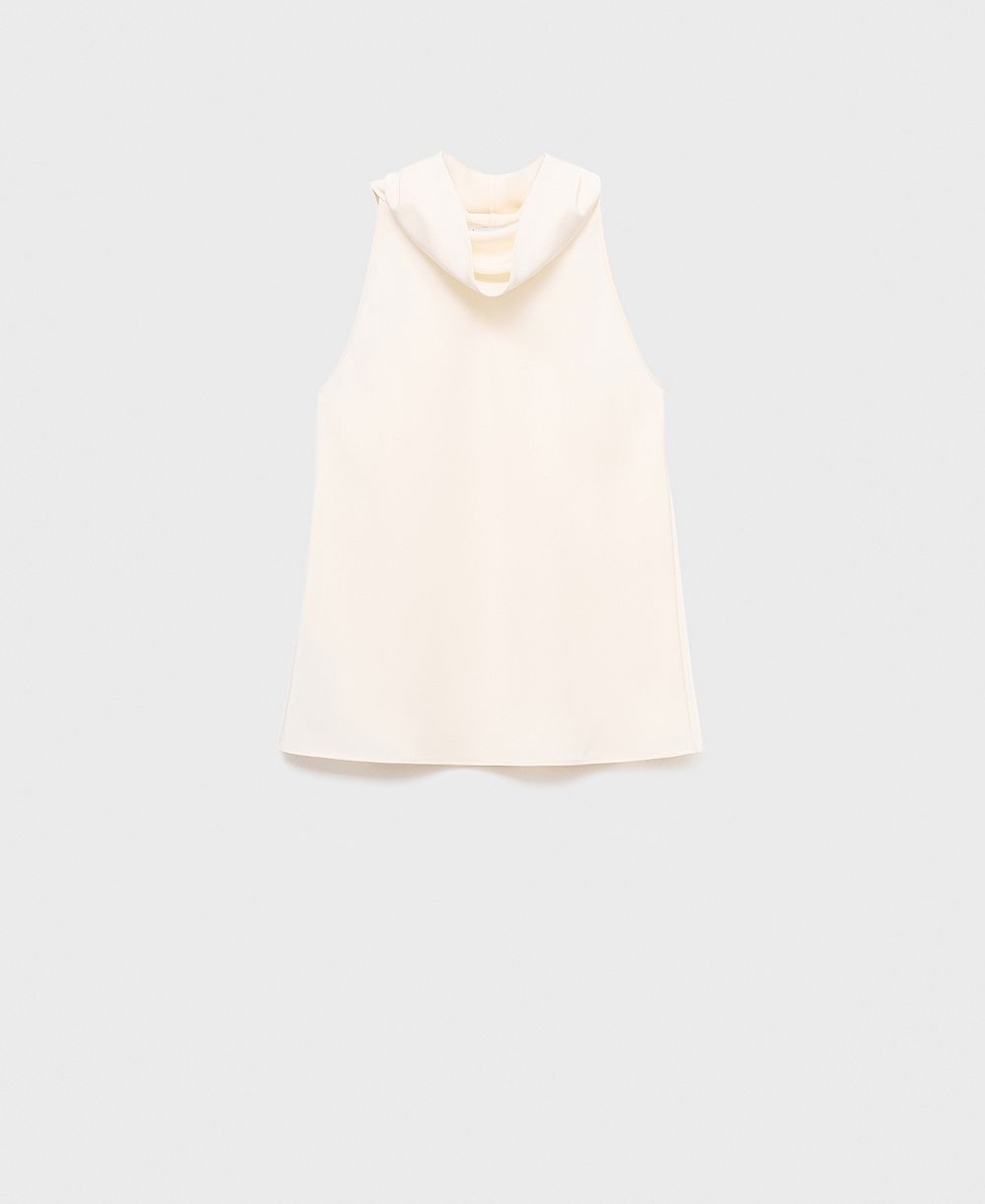 Mango Women's Draped Neck Blouse