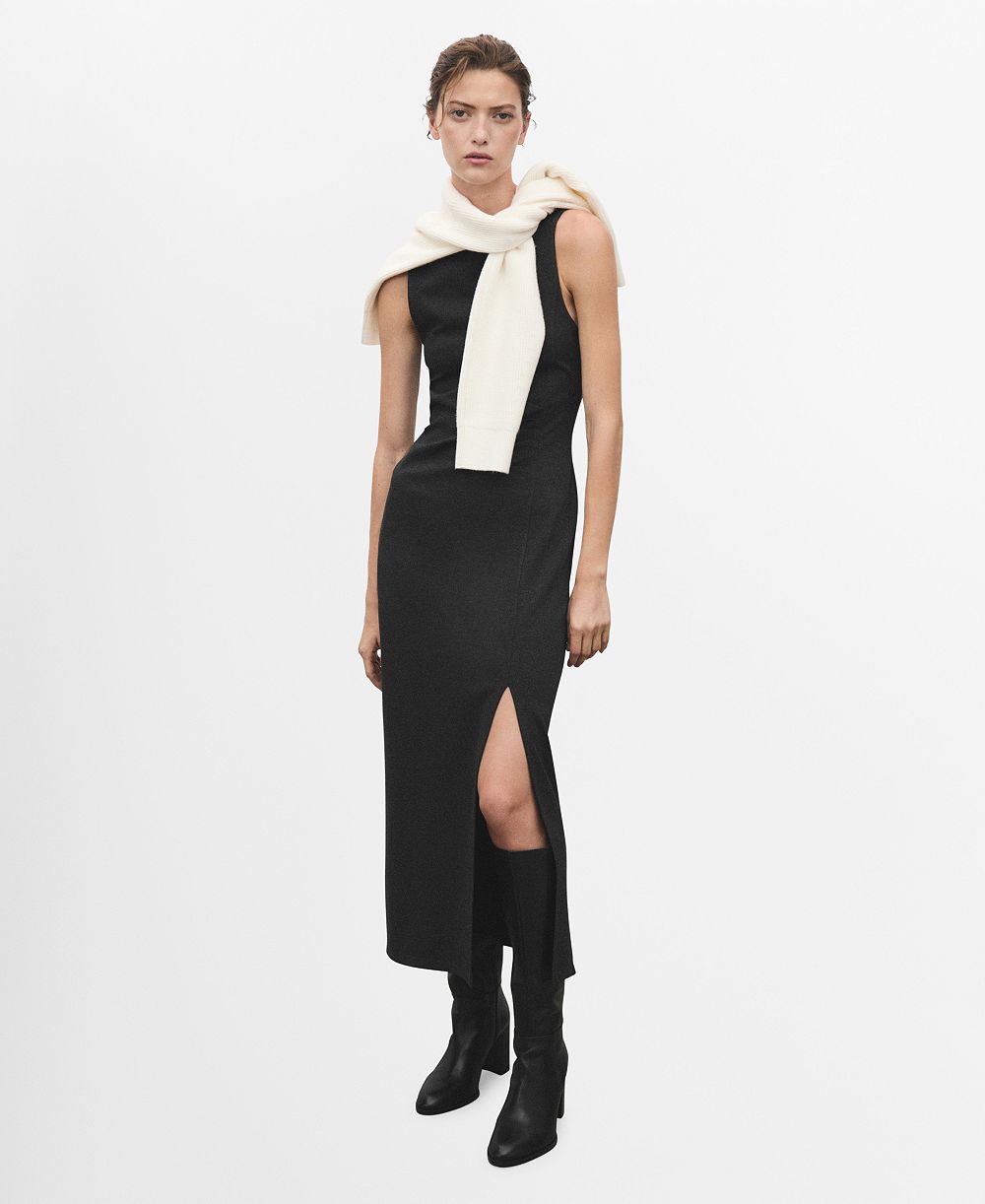 Mango Women's Cut-Out Ruched Dress