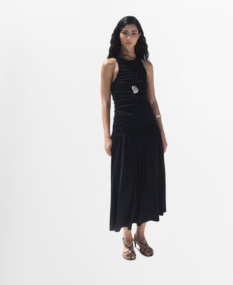 Mango Women's Gathered Midi Dress