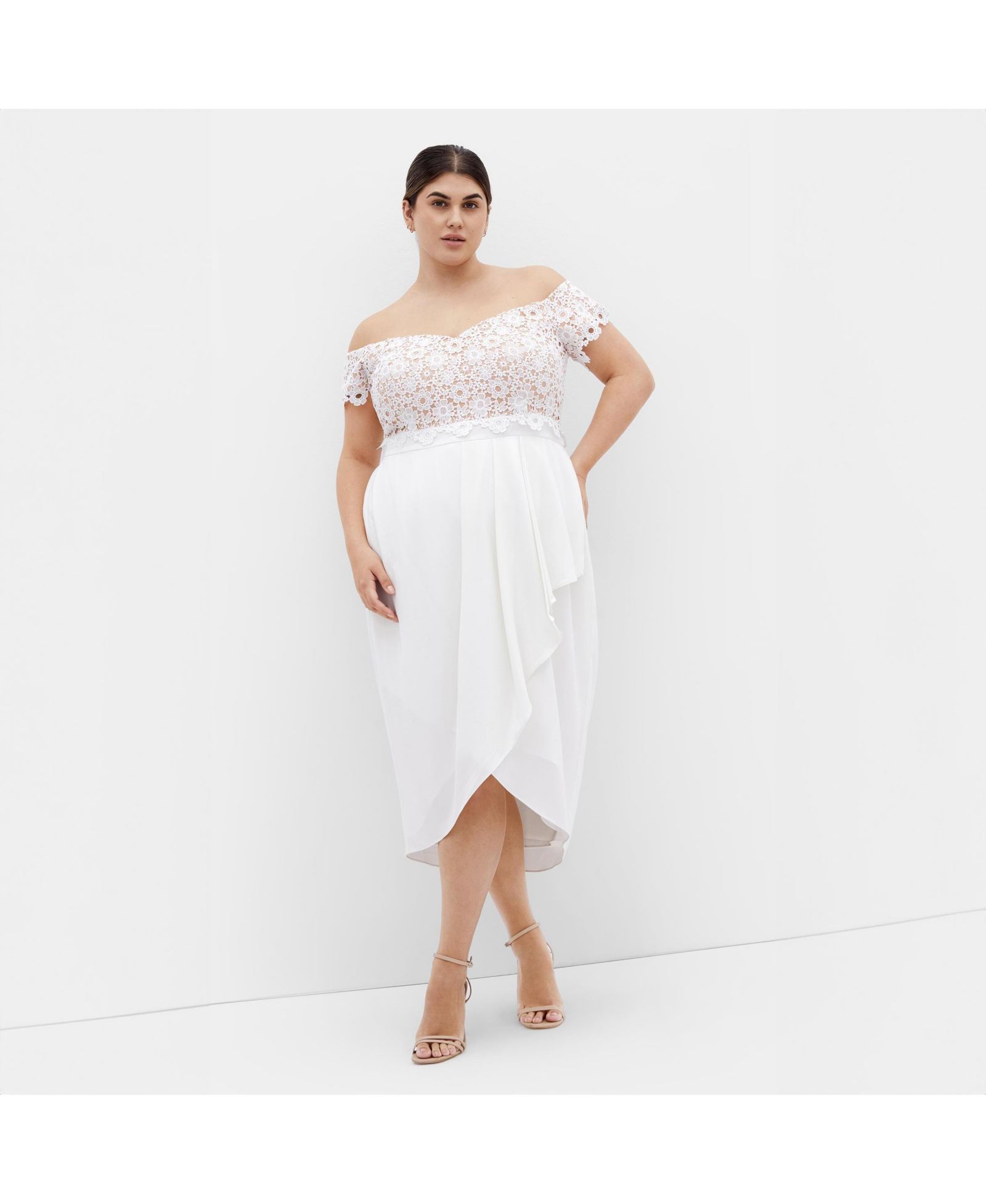 CITY CHIC Plus Size Lace Glamour Midi Dress
