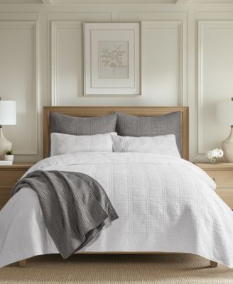Levtex Home Cloud Waffle Textured 3-Piece Quilt Set, Full/Queen