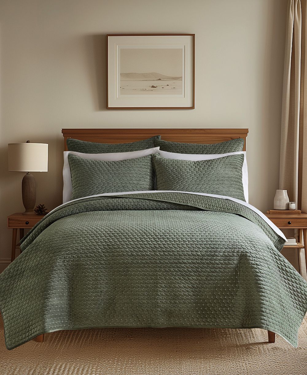 Levtex Home Velvet Stitch реверсивный комплект из 2-х элементов Quilt, Twin/Twin XL