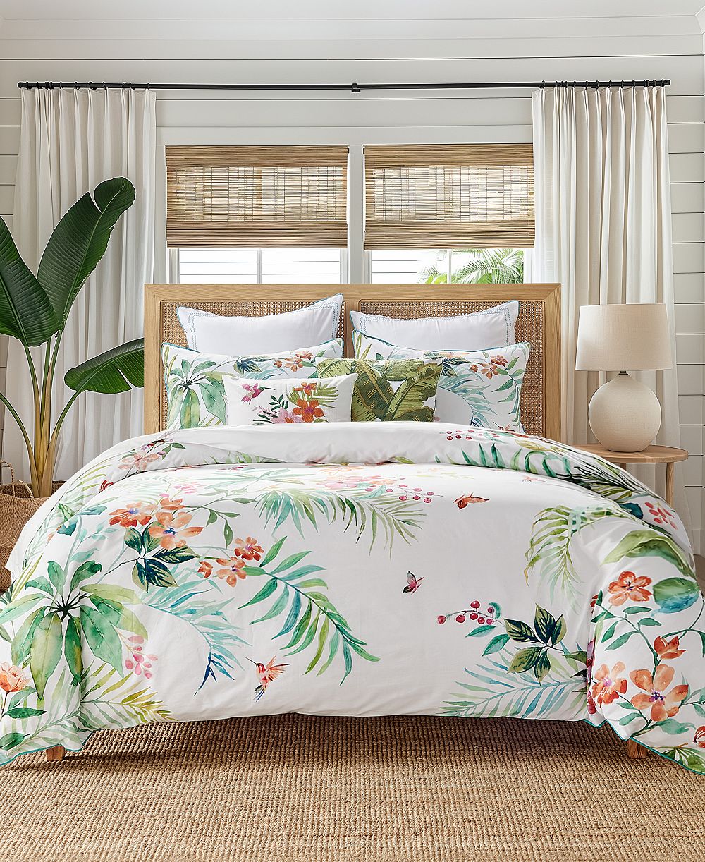 Levtex Home Реверсивный комплект из 3 покрывал, Hummingbird Grove, Full/Queen