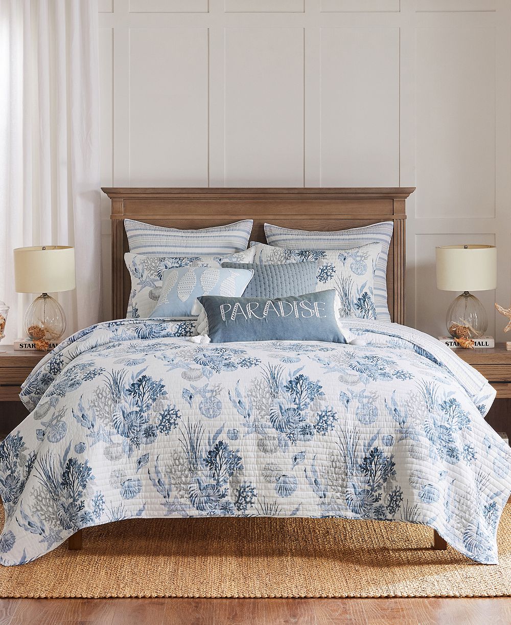 Двусторонний комплект из 2 стеганых одеял Levtex Home Coral Landing, Twin/Twin XL