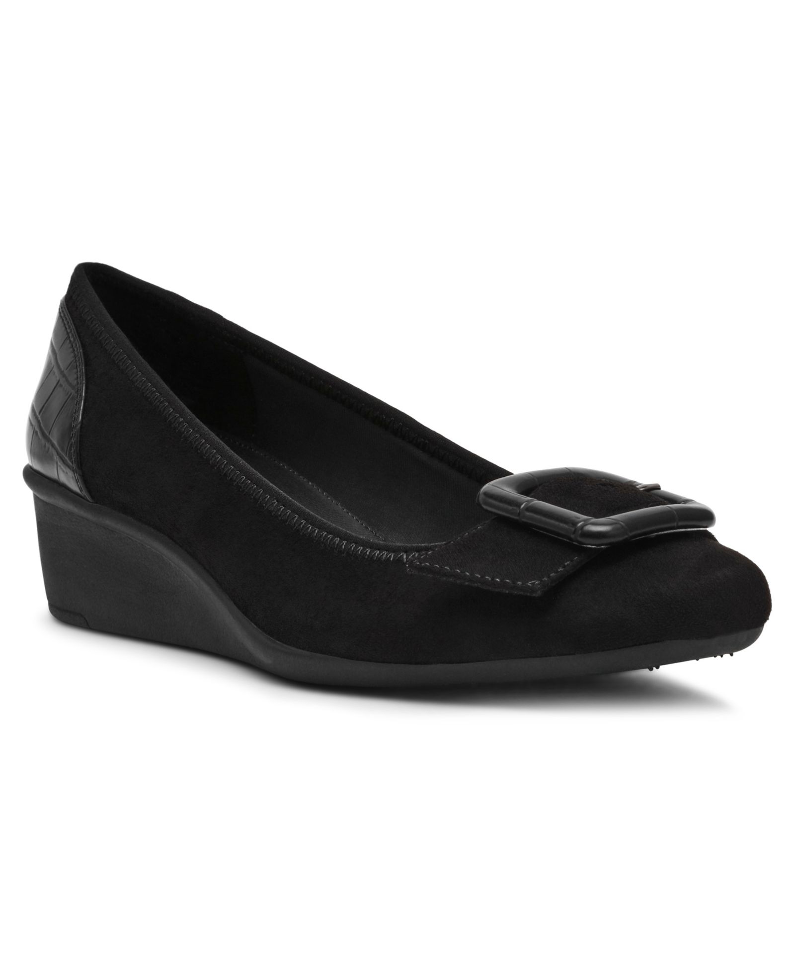 Anne Klein Женские Wyatt Buckle Wedge Pumps