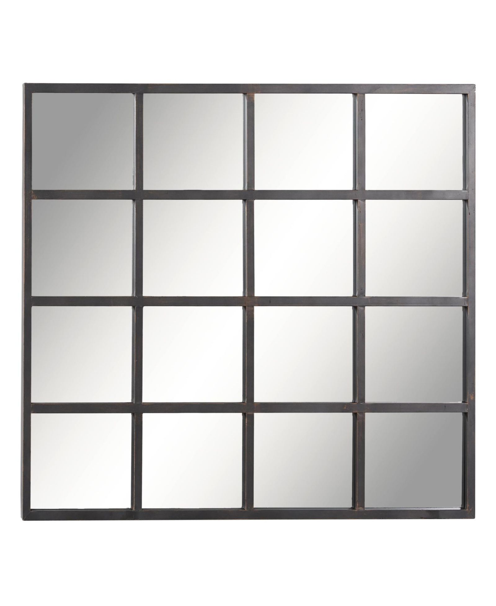 Rosemary Lane 45" Metal Window Pane Inspired Room Wall Mirror