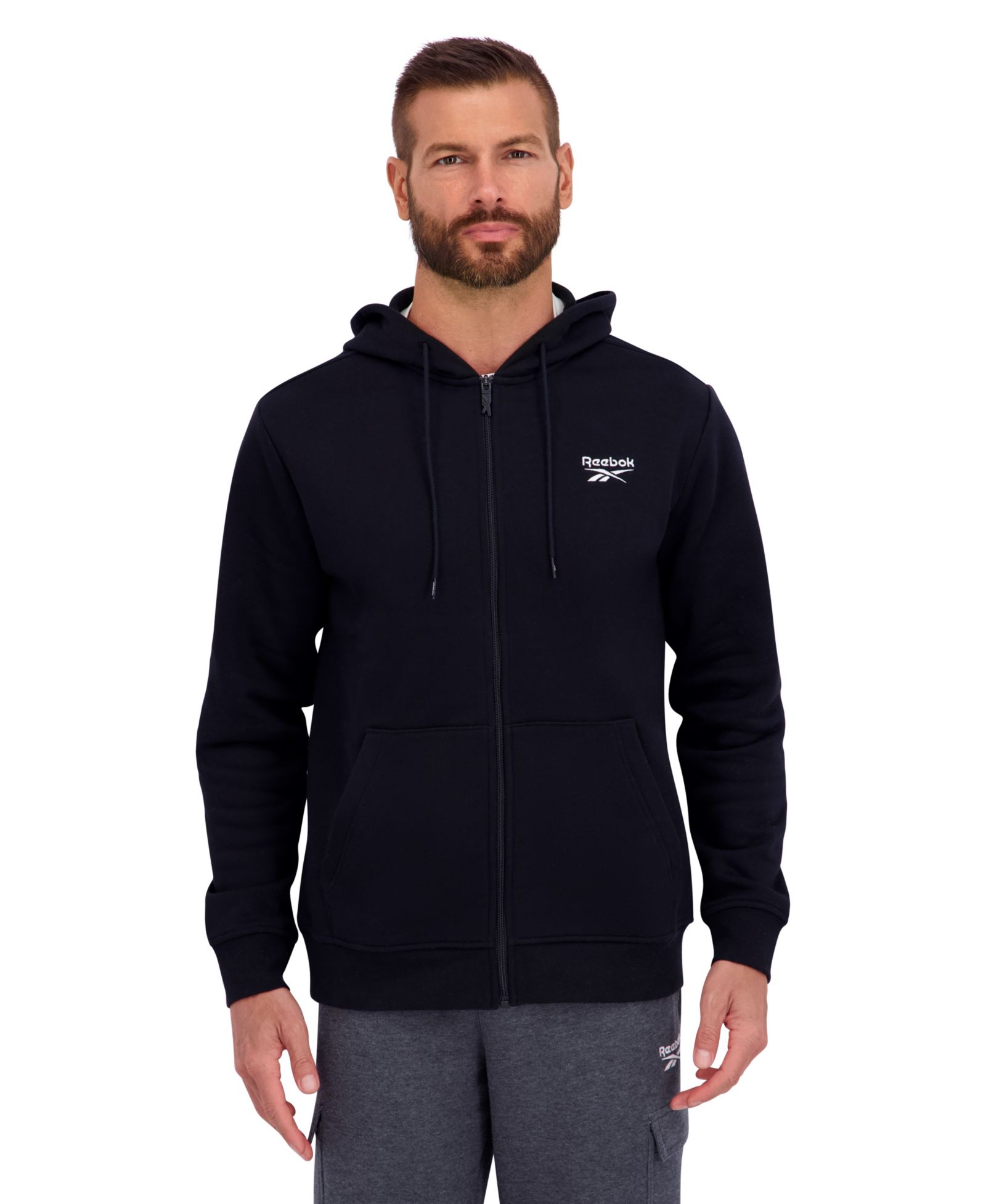 Мужское худи Reebok Regular-Fit Fleece Full-Zip