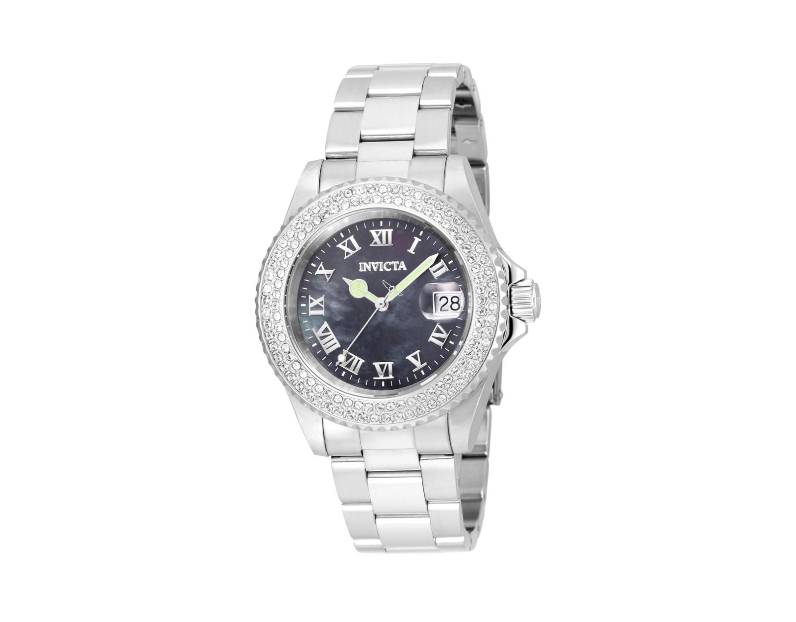 Invicta Женские часы 21711 Angel Quartz 3 Hand Black Dial