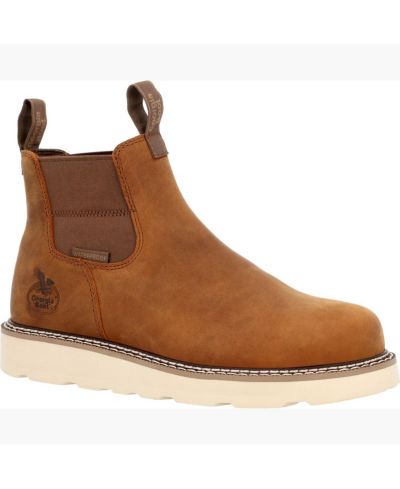 GEORGIA BOOT Мужские водонепроницаемые рабочие ботинки Chelsea Core 37 Wedge