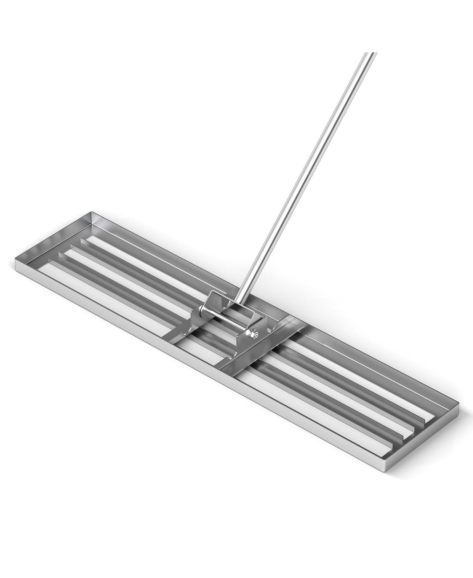 42 x 10 in Professional Leveling Rake with 67 in Stainless Steel Handle for Landscaping