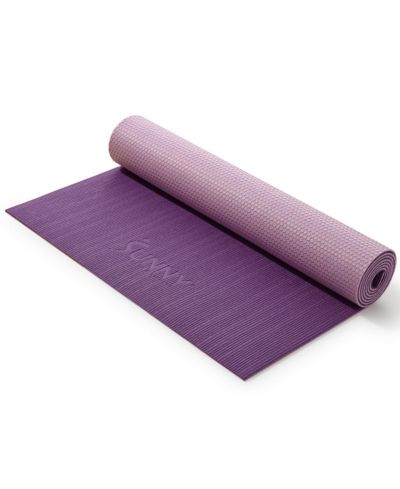 Коврик для йоги Sunny Health & Fitness противоскользящий двухцветный, фиолетовый
