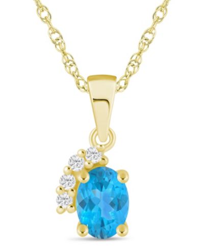 Blue Topaz White Gold
