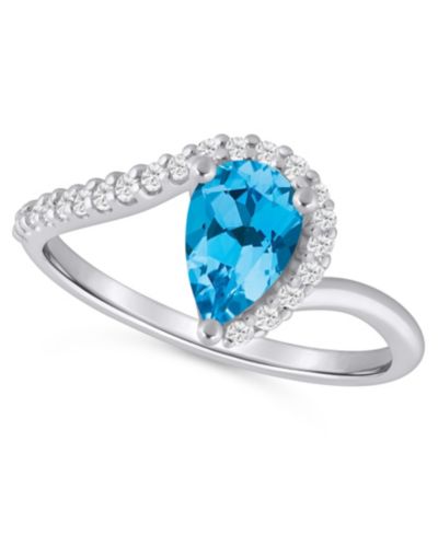 Blue Topaz White Gold