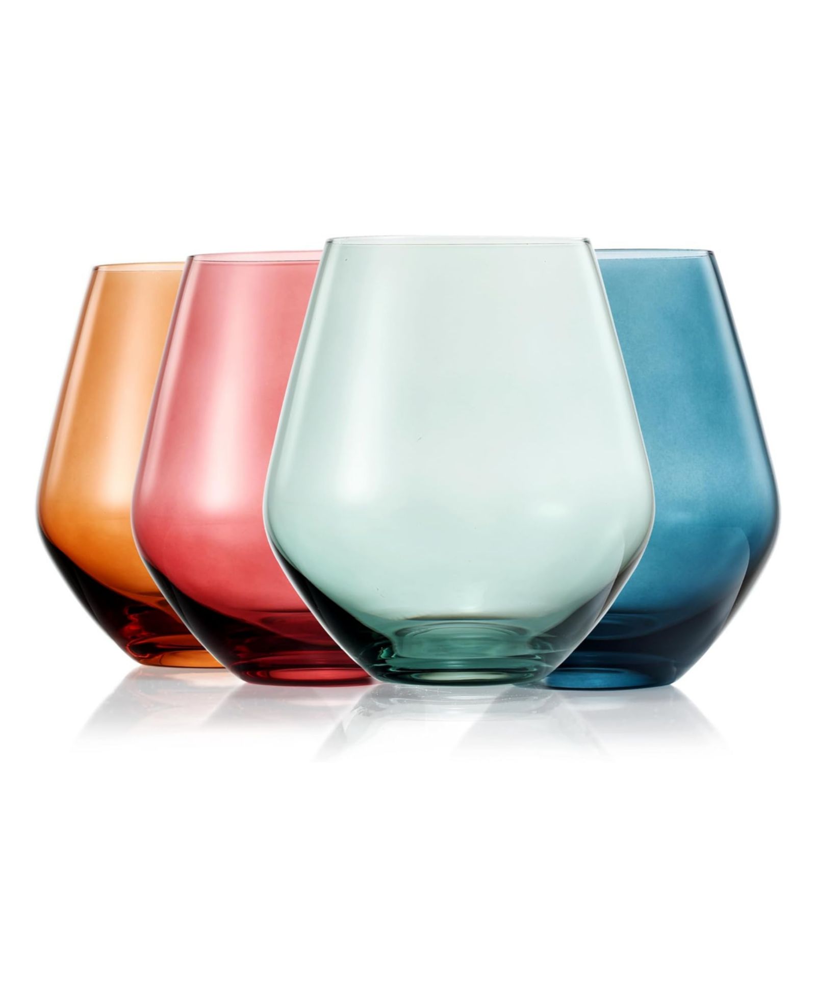 Набор бесцветных винных бокалов The Wine Savant Khen Pastel Muted Stemless, 4 шт