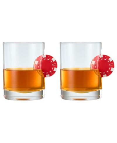 The Wine Savant стаканы для виски Poker Chip, набор из 2 штук
