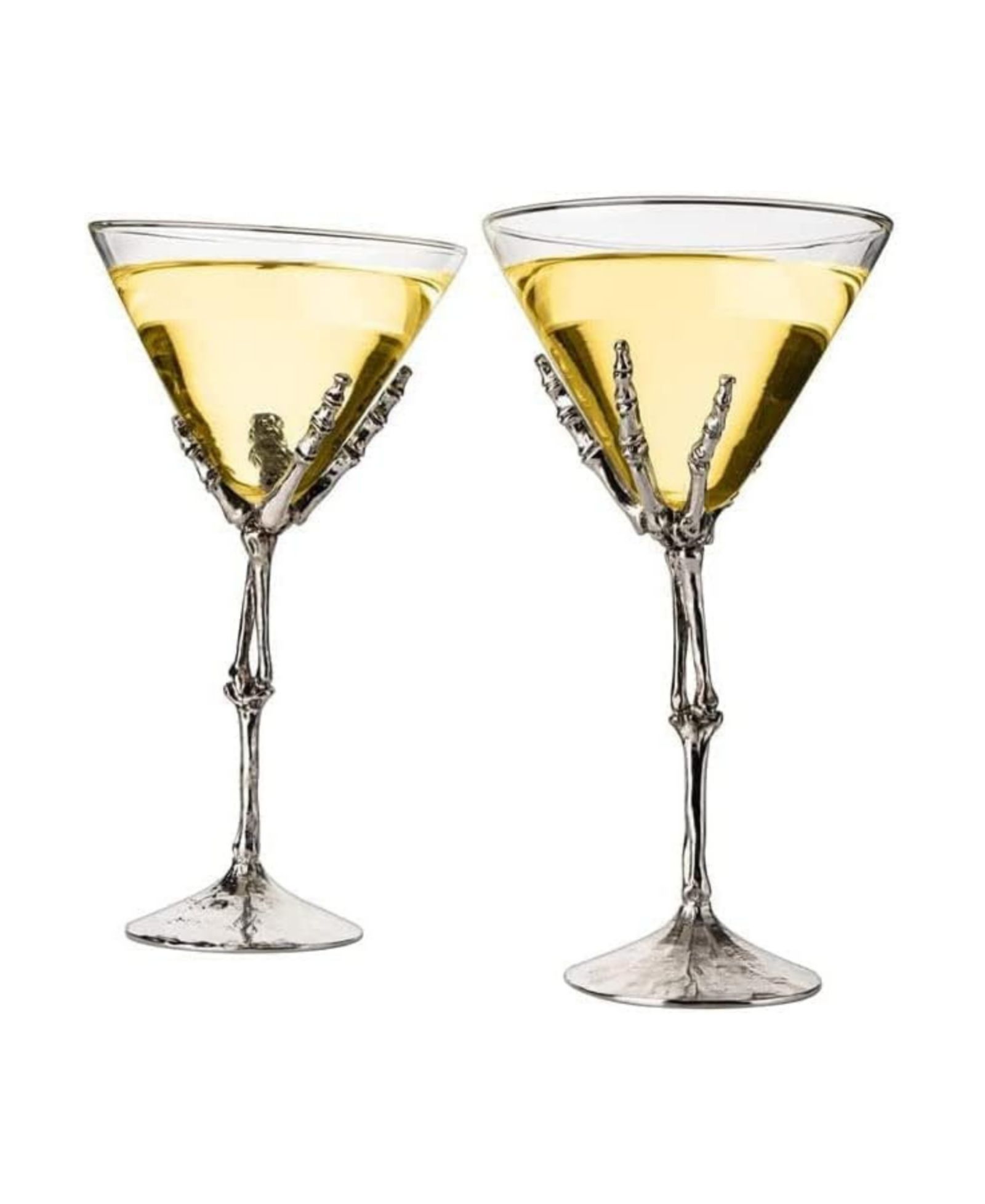 Набор бокалов для мартини The Wine Savant Skeleton Stemmed Martini Glasses, 2 шт