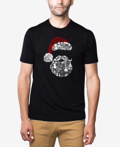 Мужская футболка LA Pop Art Cotton/Poly Blend Word Art - Santa Claus