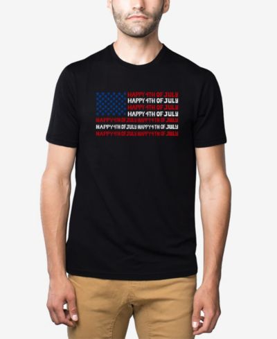 LA Pop Art Мужская футболка Cotton/Poly Blend Word Art 4th of July