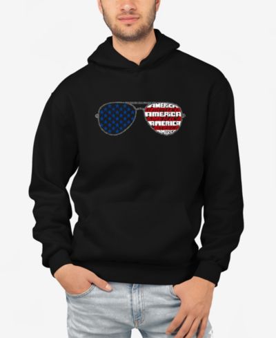 Мужское худи LA Pop Art Americana Sunglasses Word Art