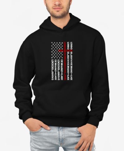 Мужской толстовка LA Pop Art Cross Flag Word Art Hooded Sweatshirt