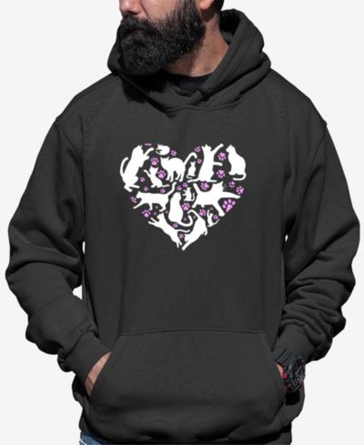 LA Pop Art Мужской худи с принтом Cat Heart Word Art