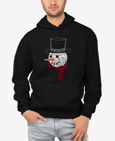 Мужское худи LA Pop Art Snowman Face Word Art