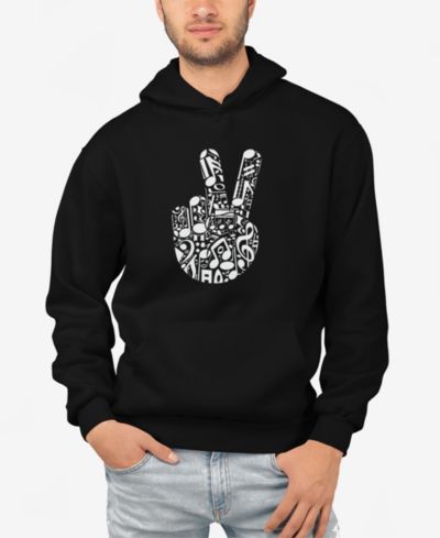 LA Pop Art мужское худи с принтом Peace Finger Notes Word Art