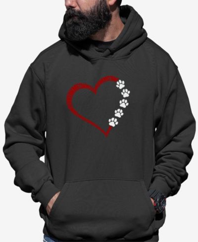 Мужской толстовка LA Pop Art Meow Heart Word Art с капюшоном