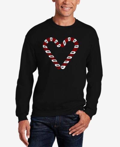 Мужская свитшот LA Pop Art Candy Canes Word Art Crewneck